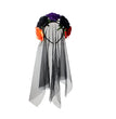 Halloween Headband Rose Flower Black Veil Witch