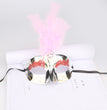 Halloween Glowing Fluff Fiber Led Feather Mask
