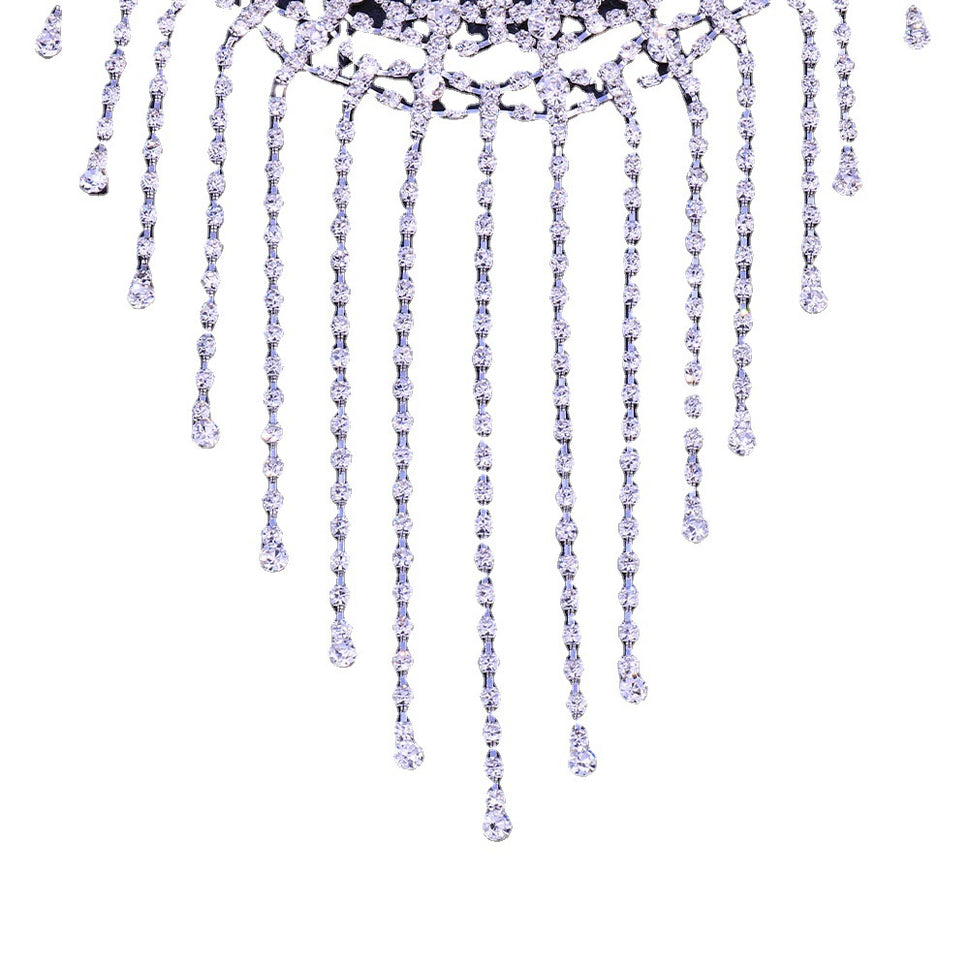 Masquerade Tassel Halloween Claw Chain Rhinestone Mask Ornament