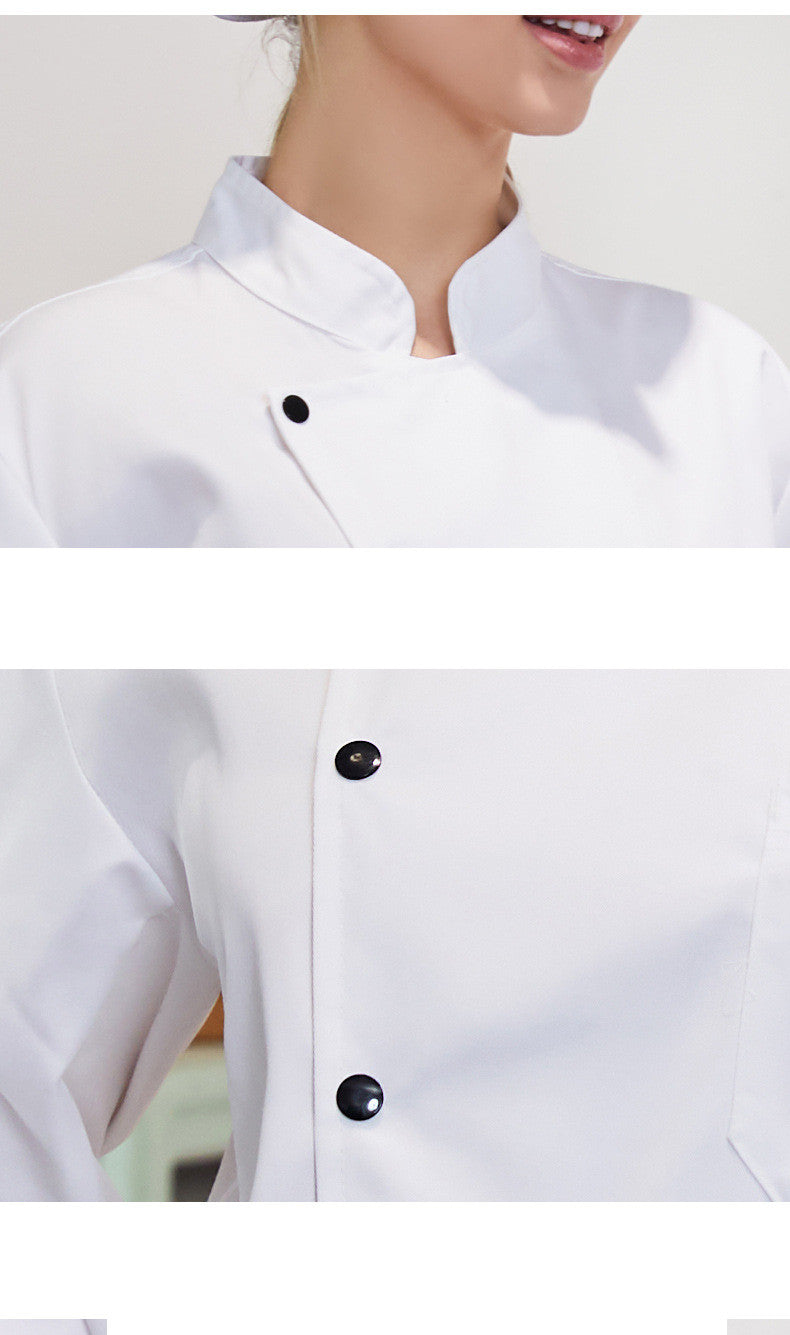 Three Quarter Sleeve Chef's Wearable And Washable Overalls