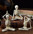 Halloween Horror Desktop Decoration Resin Ornaments Feature Modeling Yoga Skull Skeleton