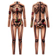 Halloween Bodysuit Skull Rose Digital Print