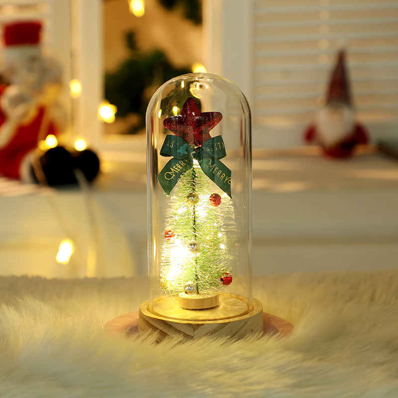 Christmas Glass Cover LED Christmas Tree Decoration Gift