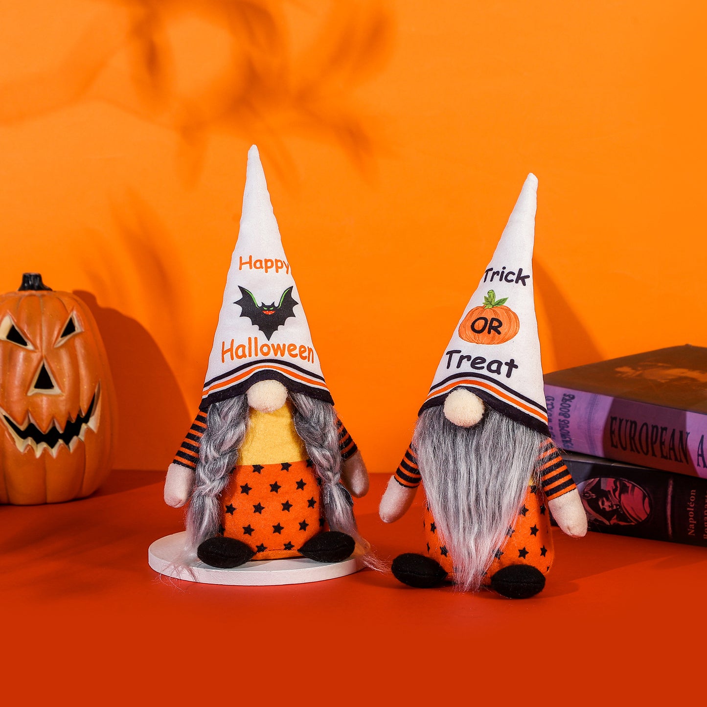 Halloween Faceless Doll Bat Pumpkin Standing Doll
