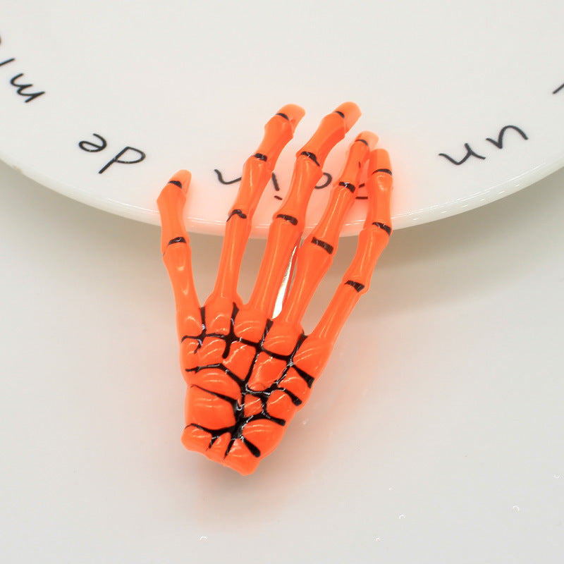 Halloween Skull Hand Claw Fluorescent Hairpin
