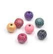 Halloween Spider Web Colored Wood Beads