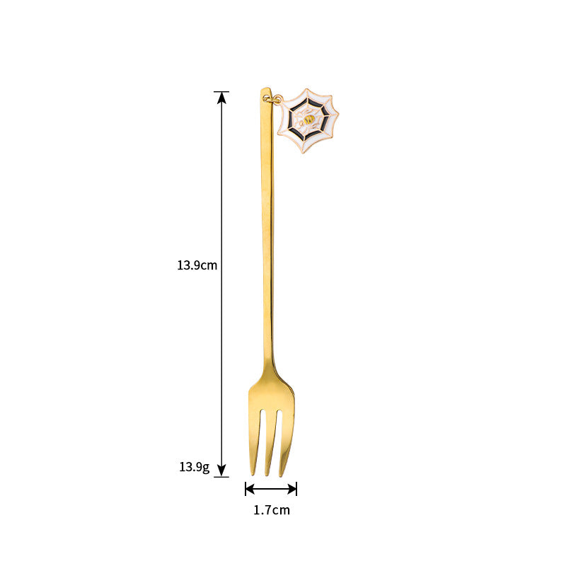Halloween Style Pendant Stainless Steel Coffee  Creative Pumpkin Spoon