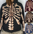 Fashion Halloween Skull Print Long Sleeve Hoodie