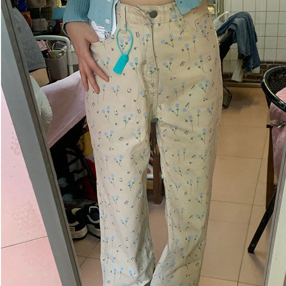 Casual High Waisted Straight Leg Wide Leg Pants