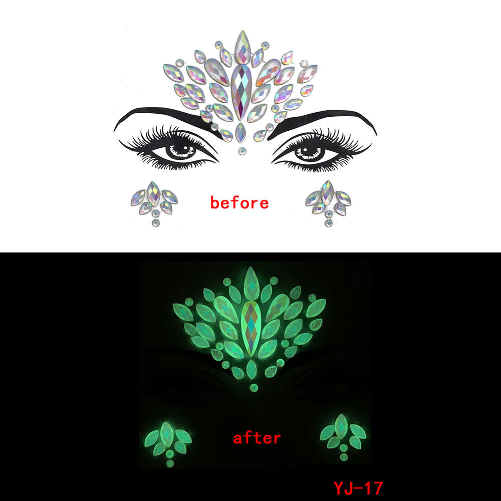 Halloween Ghost Face Crystal Diamond Sticker Diamond Luminous