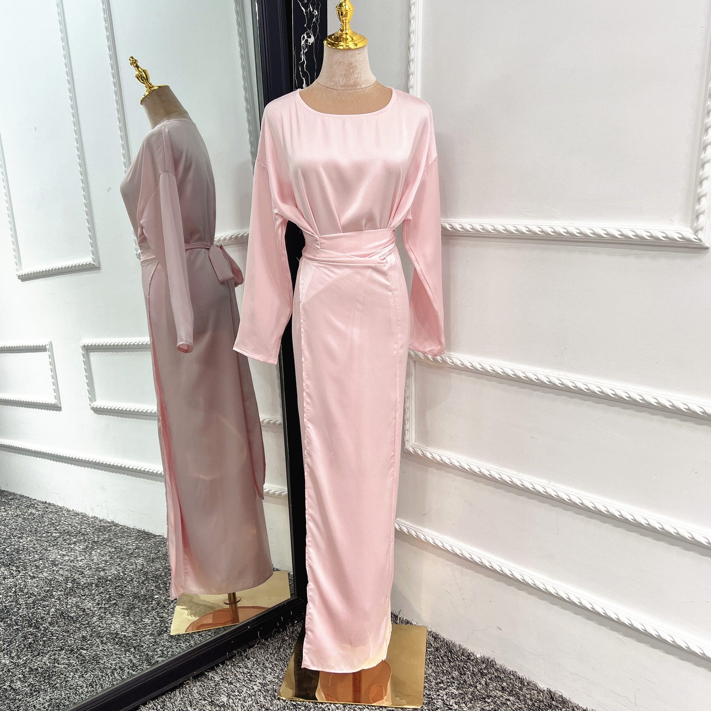 Soft Waist Dress Satin Women