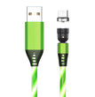 540 Rotate Luminous Magnetic Cable 3A Fast Charging Mobile Phone Charge Cable For LED Micro USB Type C For I Phone Cable