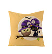 Halloween Linen Cute Cartoon Printed Kitten Pumpkin Head Pillow Cover