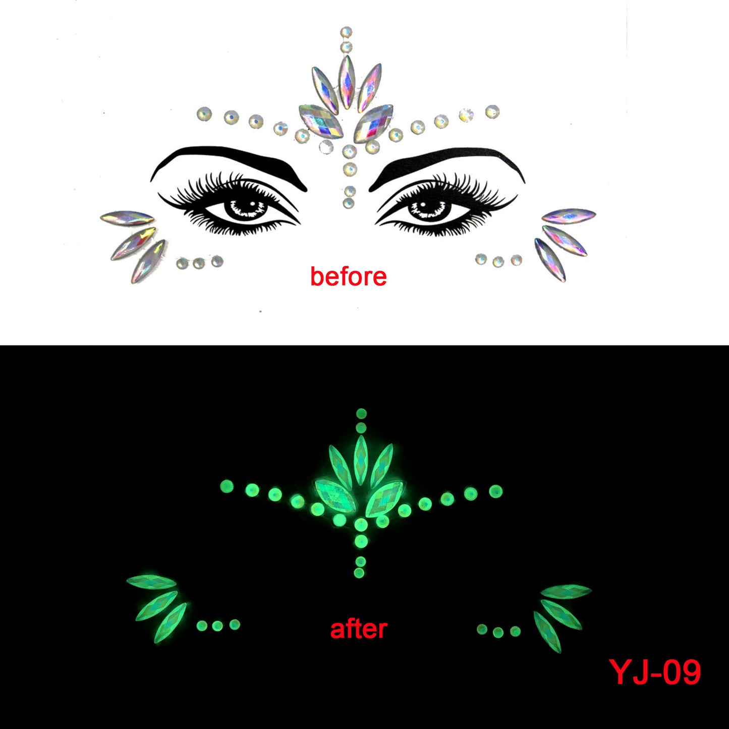 Halloween Ghost Face Crystal Diamond Sticker Diamond Luminous