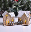 LED Luminous Wooden Christmas Small House