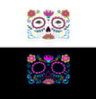 Halloween Fluorescent Funny Death Face Stickers