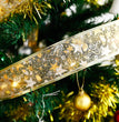 LED Lights Hot Stamping Double-layer Ribbon Christmas Decorations