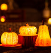 New Halloween Pumpkin Lantern Simulation Pumpkin LED Candle Lamp Resin Luminous Pumpkin