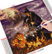 Halloween Full Square Diamond Painting Pumpkin Witch