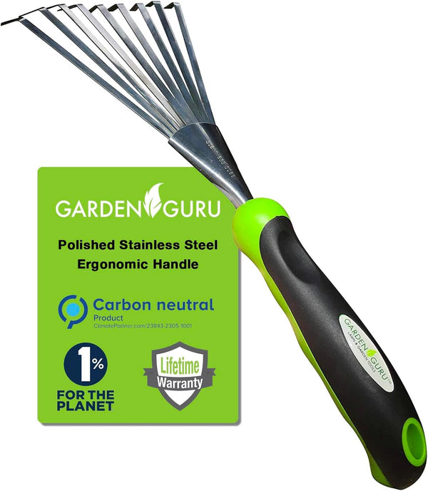 Garden Guru Stainless Steel Hand Rake & Tiller