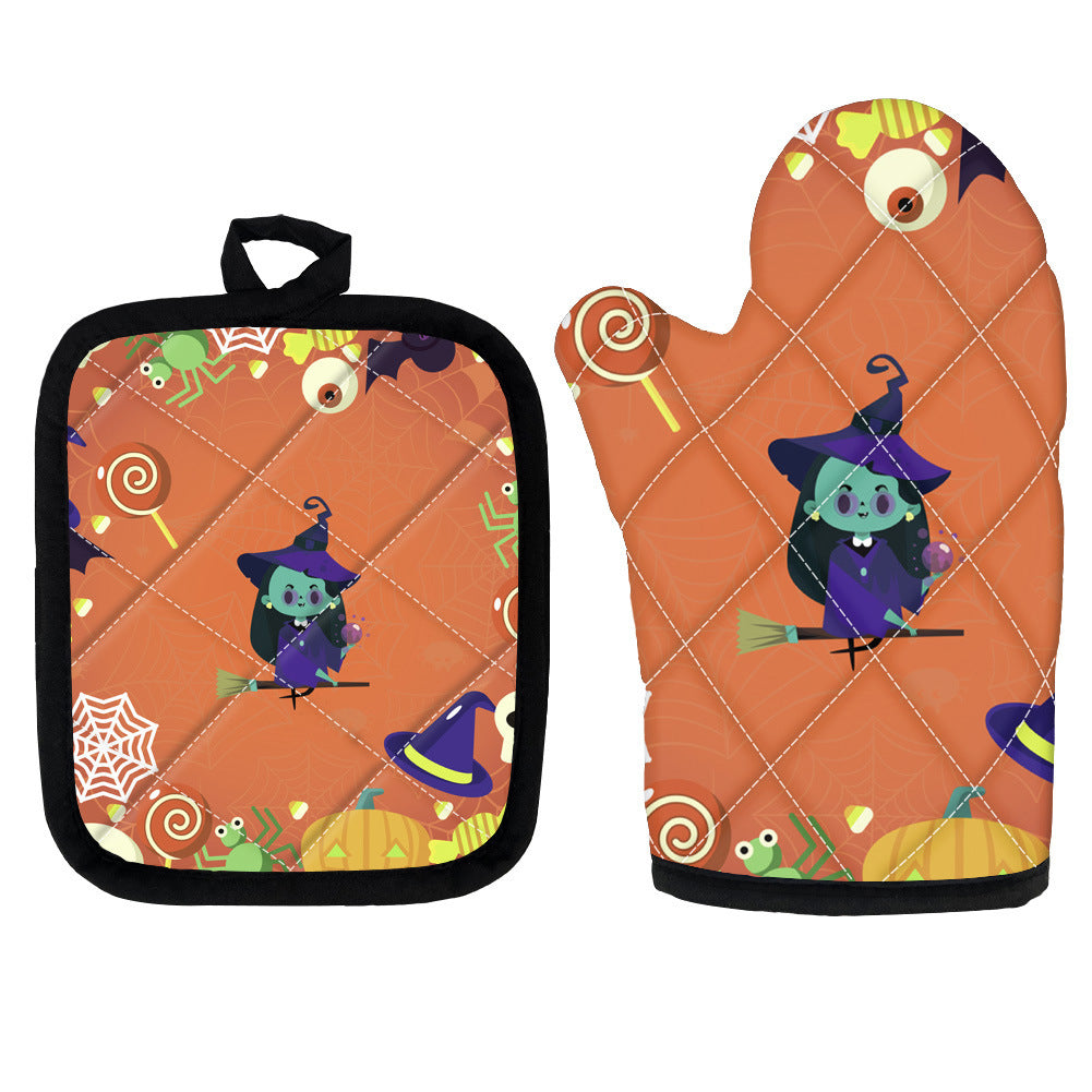 Halloween Custom Funny Pumpkin Insulated Gloves