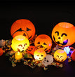 Halloween Decorations Portable Plastic Curved Eyes Smiley Pumpkin Bucket Bar Party Ornaments