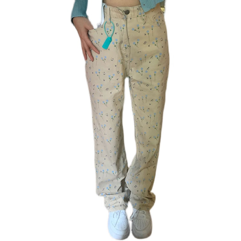 Casual High Waisted Straight Leg Wide Leg Pants