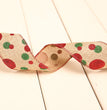 Christmas Printed Polka Dot Linen Webbing Decoration