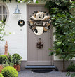 Halloween Wreath BOO Farmhouse-Ghost Wreath Outdoor Front Door Indoor Wall Decor Honeycomb Ghost Smiley Balloon For Halloween