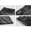 Women's Retro Gray Tie Dyed Letter Printed Denim Skirt