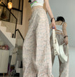 Hong Kong Style Floral Jeans For Women
