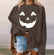 Halloween Women's Long Sleeve Casual Print Padded Sweatshirt