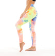 Ink Jacquard Tie-dyed Bubble Polyester Yoga Pants Slim Fit