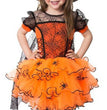 Girls' Halloween Mesh Cake Short Sleeve Dress