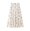 Summer New Embroidered Linen Blended Top Long Skirt