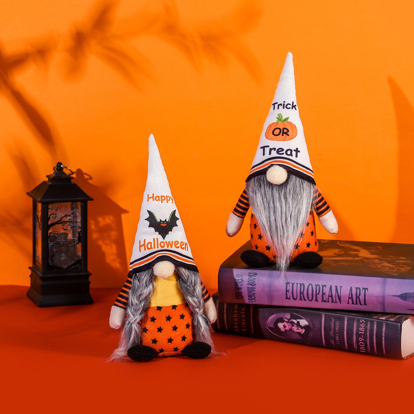 Halloween Faceless Doll Bat Pumpkin Standing Doll