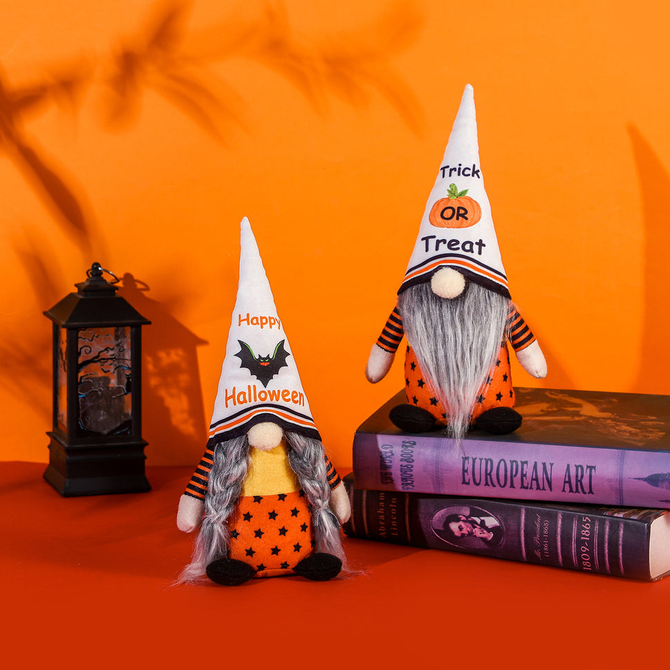 Halloween Faceless Doll Bat Pumpkin Standing Doll
