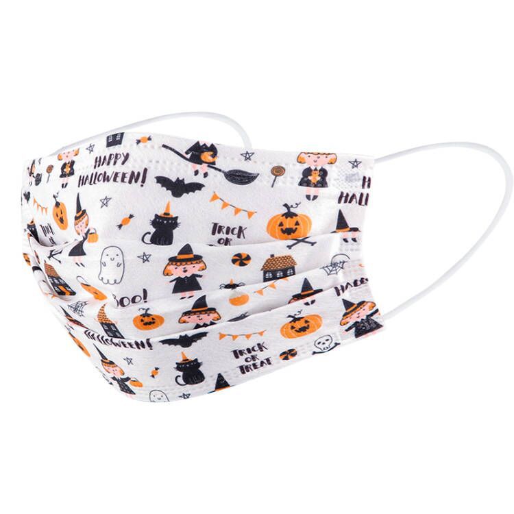 Halloween Print With 3-layer Meltblown Disposable Mask