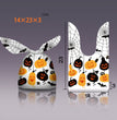 New Halloween Packaging Bag Rabbit Ears Pumpkin Candy Snack Bag Baking Biscuits Gift Bag 50 PCs