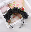 Halloween Simulation Rose Skull Hand Headband