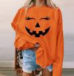 Halloween Women's Long Sleeve Casual Print Padded Sweatshirt