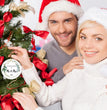 2023 Christmas Round Wooden Plaque Hanging Decoration Cross-border Christmas Hanging Decoration Souvenir