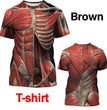 Summer Foreign Trade Summer Muscular Man 3D Digital Print T-shirt