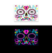 Halloween Fluorescent Funny Death Face Stickers