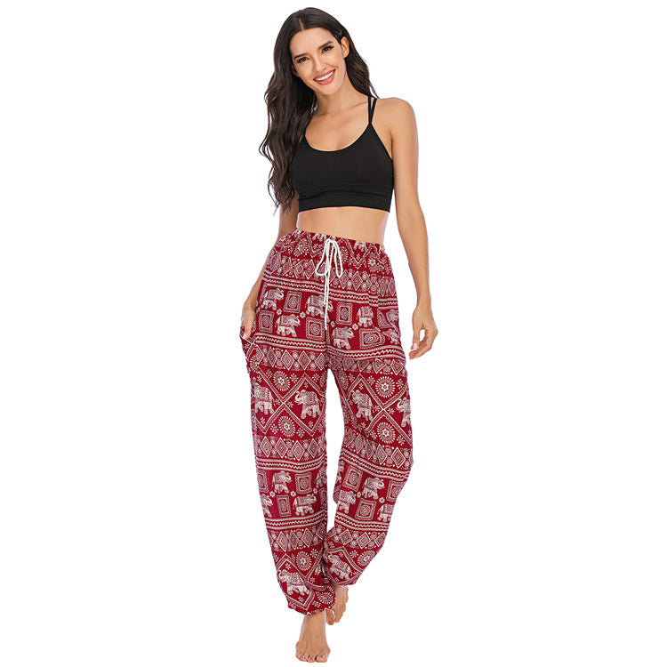 Yoga Clothes Women's Casual Laced Pants