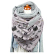 Female Plush Skull Print Long Halloween Button Bib