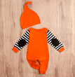 Halloween long - sleeved striped onesie
