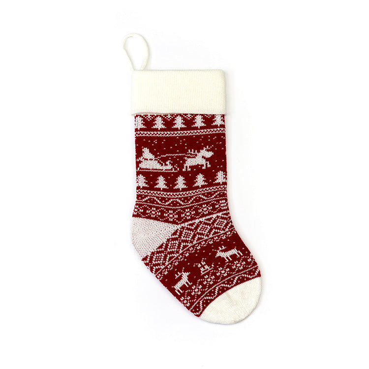 European And American Jacquard Yarn Gift Bag Christmas Decoration