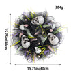 Halloween Black Mesh Skull Garland Party Layout Props