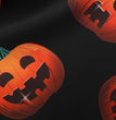 Halloween Digital Printed Patchwork Long Sleeves Swing Skirt